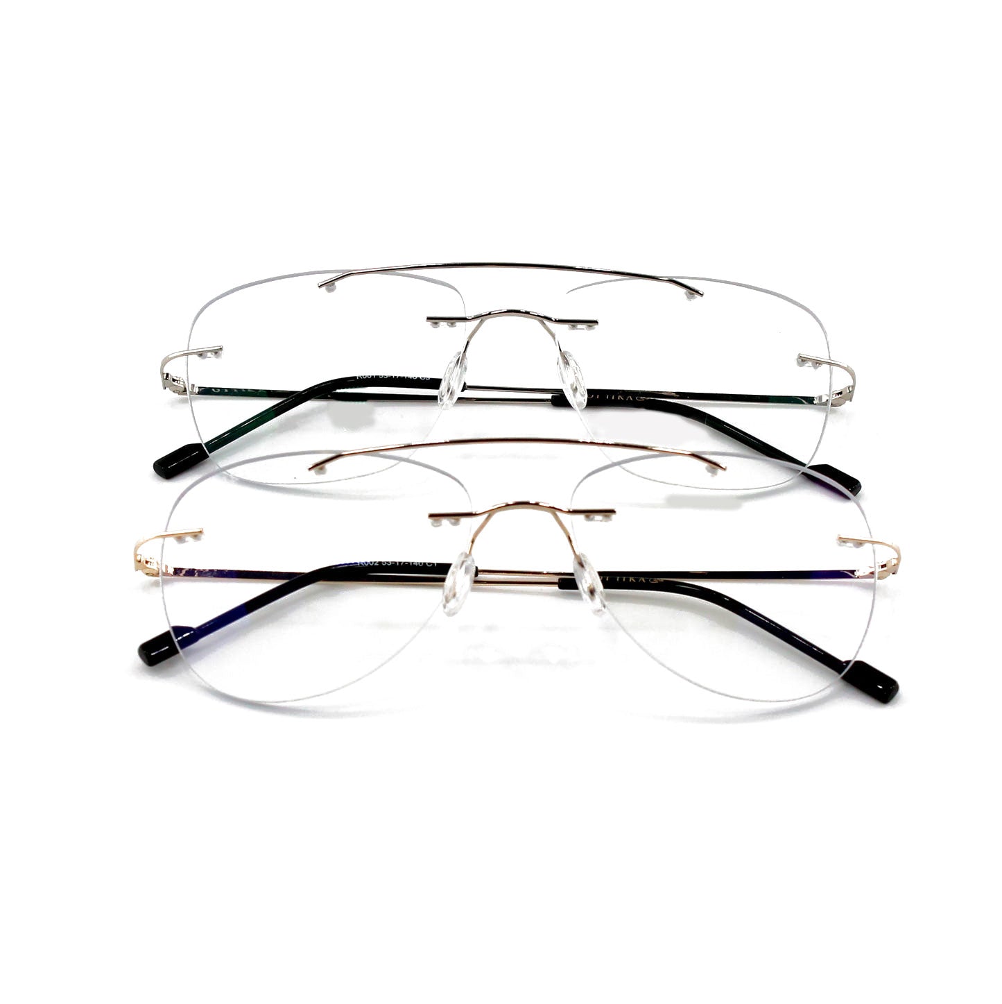 Ottika Care - Lunettes anti-lumière bleue | Sans monture R 001 | Revêtement Vert & Bleu