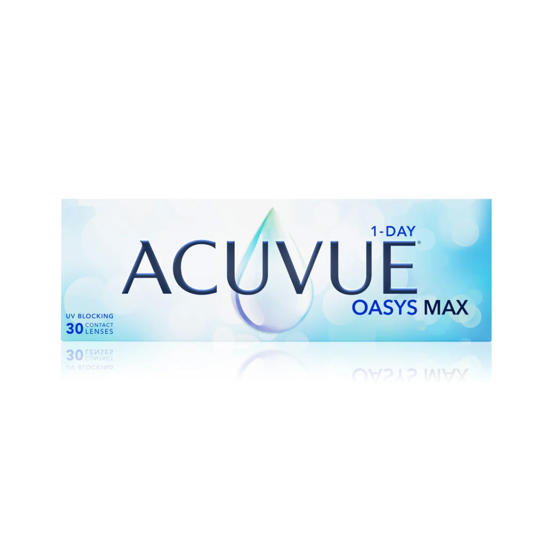 Acuvue® Oasys Max 1-Day (courbure de base 8,5) - Sphère | Packs de 30 et 90 