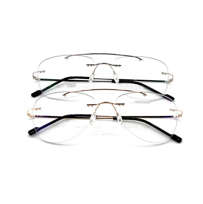 Ottika Care - Blue Light Blocking Glasses | Rimless R 001 |  Coating Green &amp; Blue