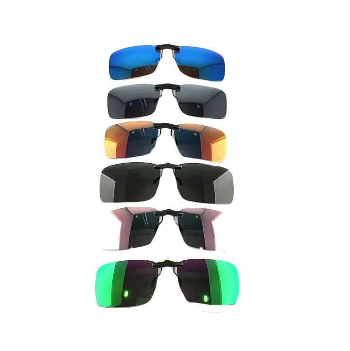 Clip-on per occhiali polarizzati UV 400 | Forma rettangolare