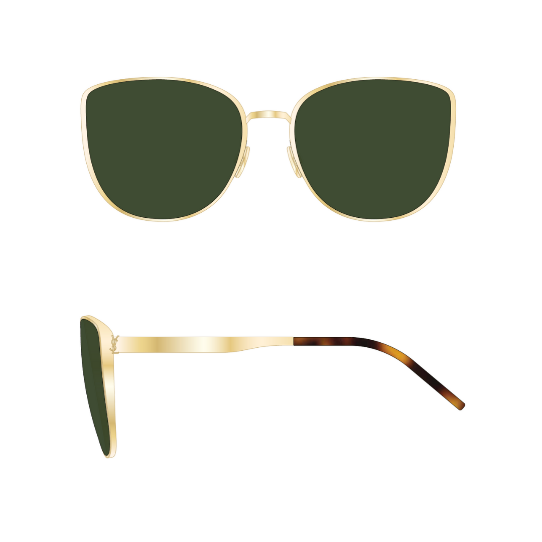 Saint Laurent Sunglasses | Model SL M89 (003) 61 - Gold